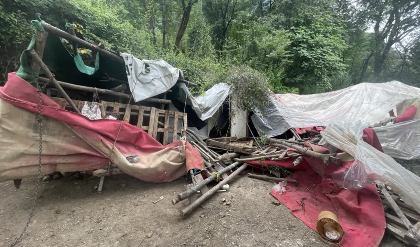 رفع تصرف ۸۰ مترمربع از اراضی ملی روستای چلک با اقدام یگان حفاظت منابع طبیعی