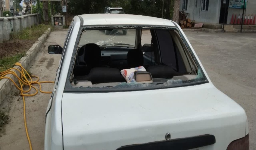 قاچاقچیان شیشه ماشین مامور منابع طبیعی  را شکستند