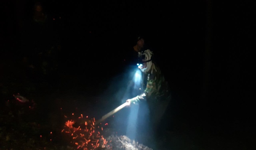 آتش سوزی در منطقه پل کرات در شهرستان چالوس مهار شد